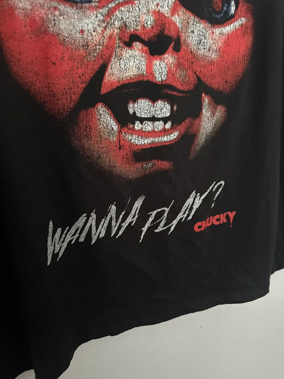 Chucky 'Wanna Play' Black T-Shirt - XL image indicator(4)