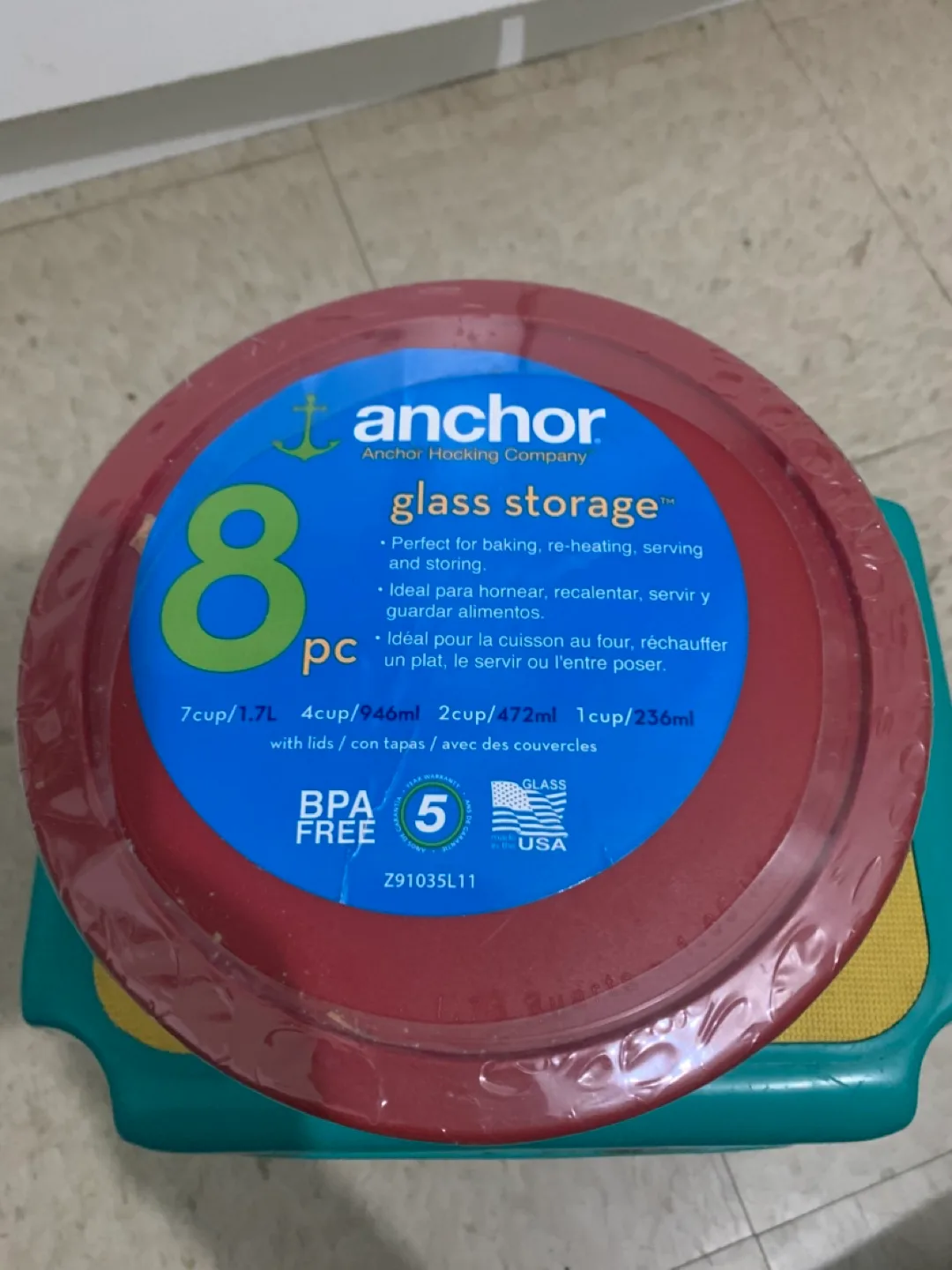 Anchor Hocking 8-pc Glass Storage Set - NEW thumbnail