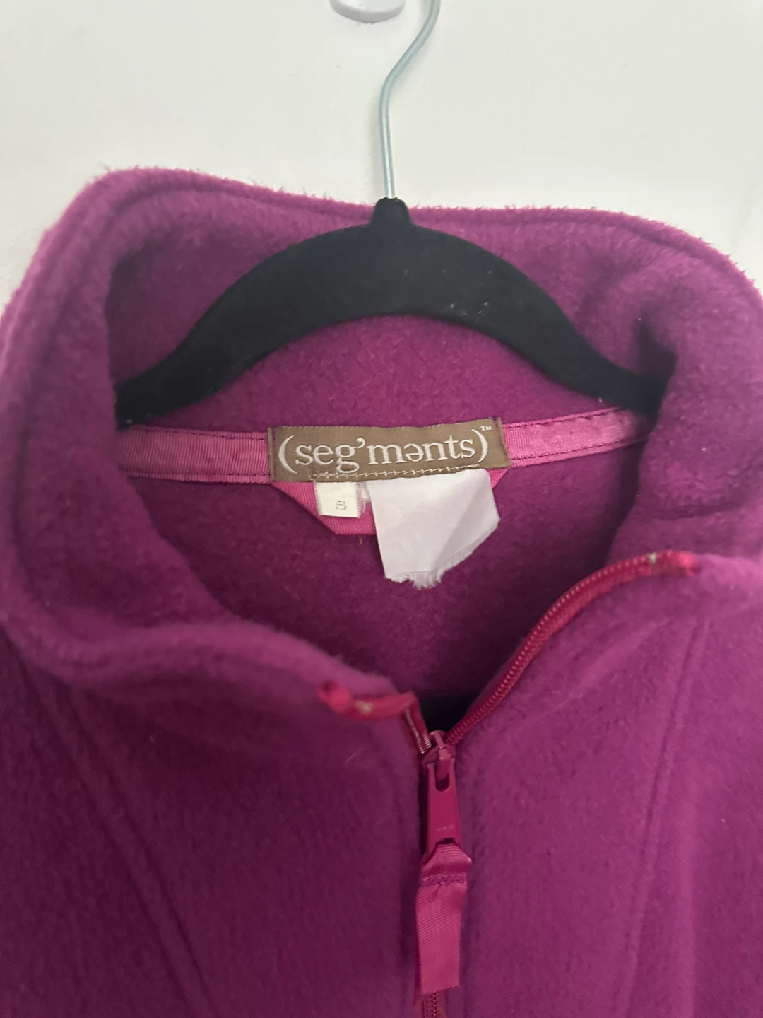 Vintage Fleece Sweater Magenta Segments Fleece Pullover - photo 4