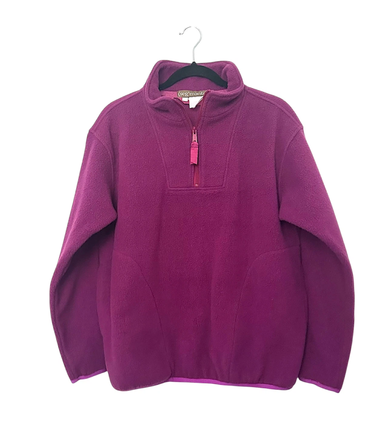 Vintage Fleece Sweater Magenta Segments Fleece Pullover