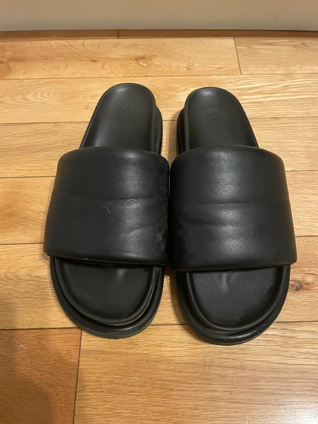 H&M Black Slides - Size 9 thumbnail