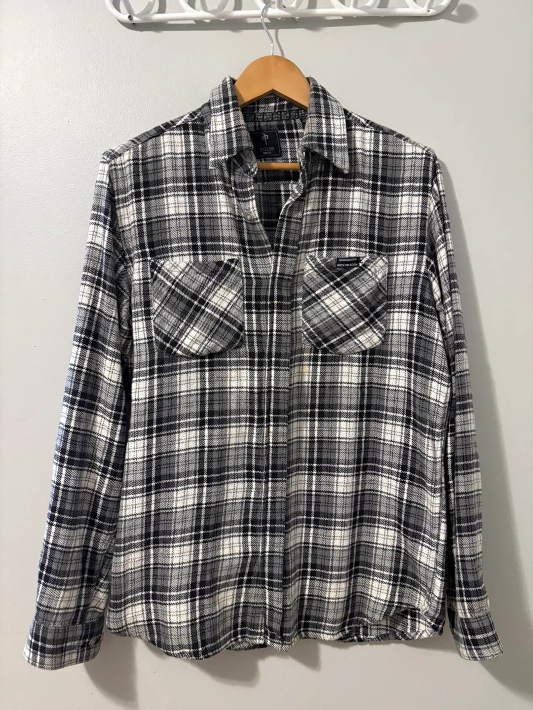 Red Dragon Small Plaid Flannel Shirt thumbnail
