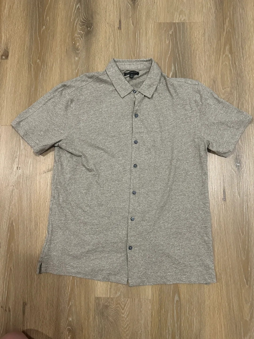 Banana Republic Beige Button Down Polo thumbnail