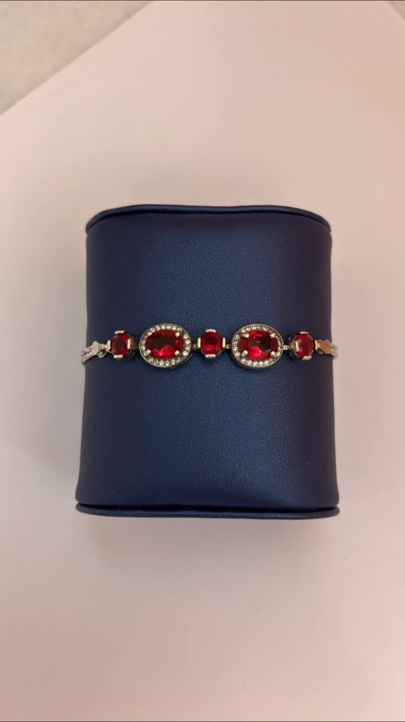 silver Ruby Bracelet thumbnail