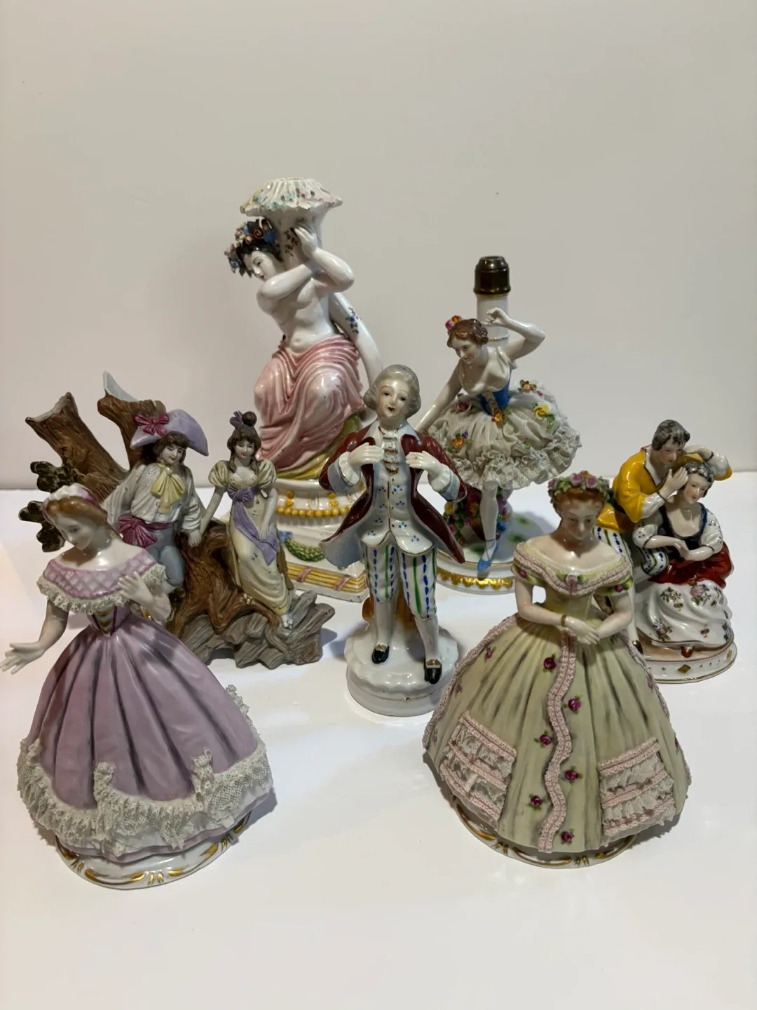 Vintage Porcelain Figurines Set of 7 thumbnail
