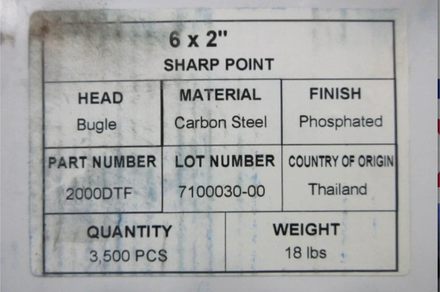 6 x 2" Sharp Point Drywall Screws - 3500 Pcs image indicator(5)