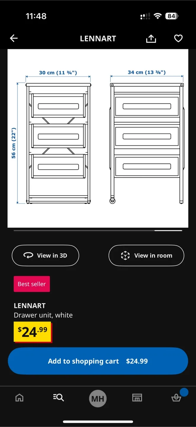 IKEA Lennart Drawer Unit, Gray image indicator(2)