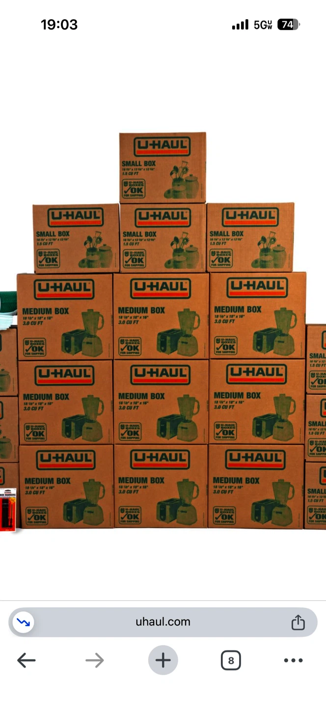 U-Haul Moving Boxes: Medium x20