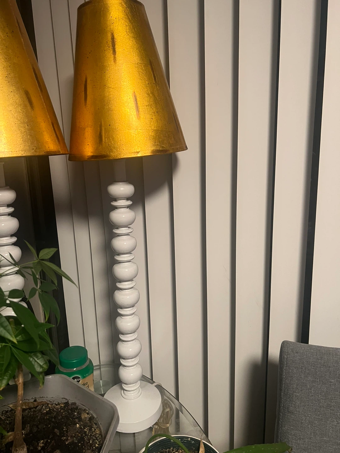 Gold Shade Table Lamps - Pair - photo 2