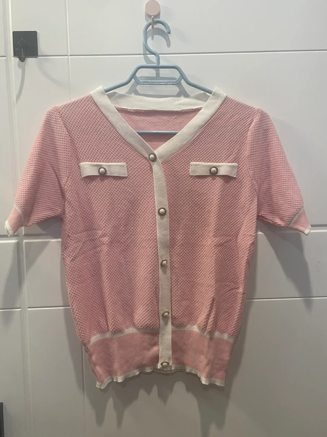 Pink Knit Cardigan - Size Small thumbnail