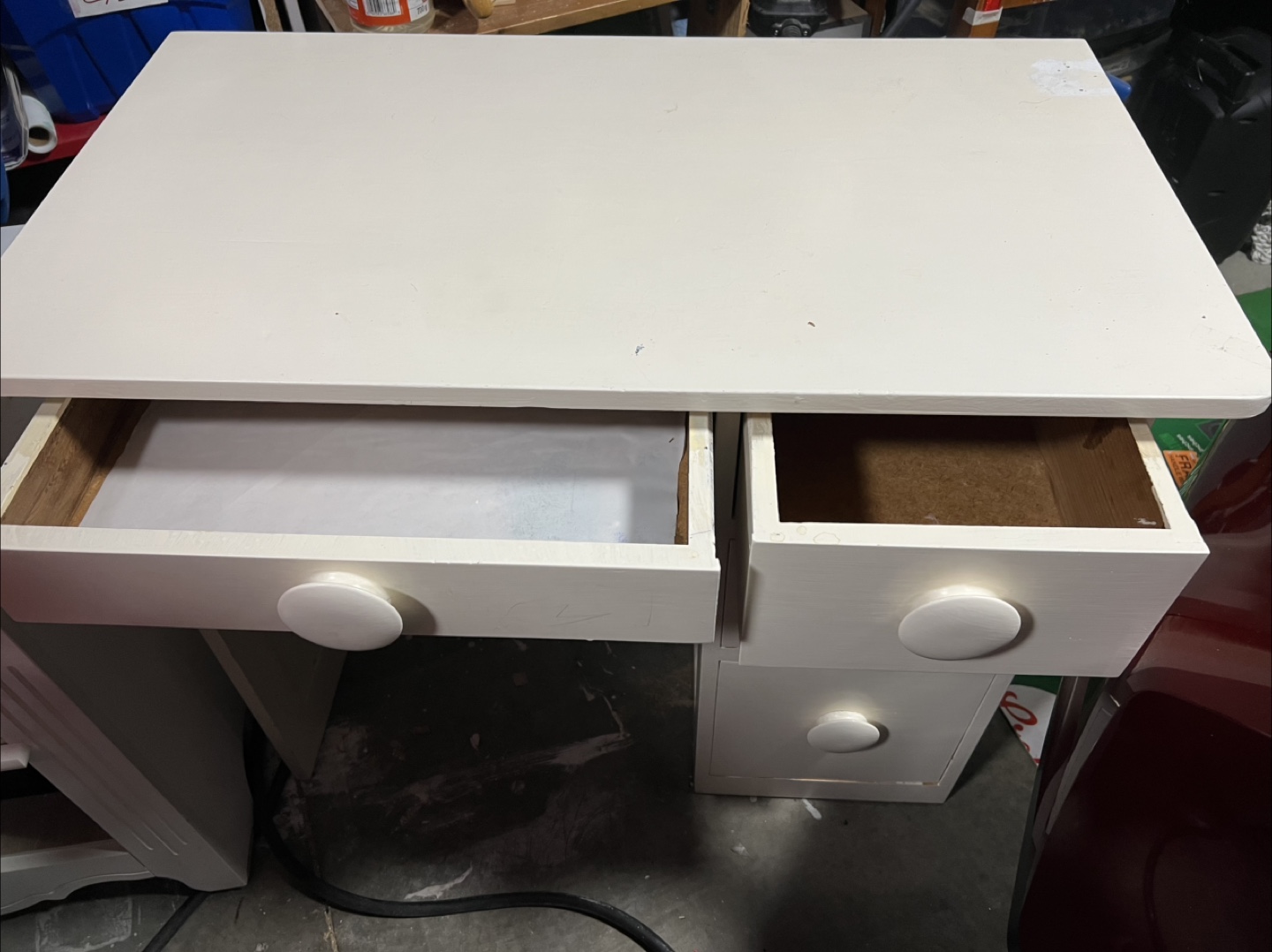 Student desk or dresser, white,  solid wood - photo 2