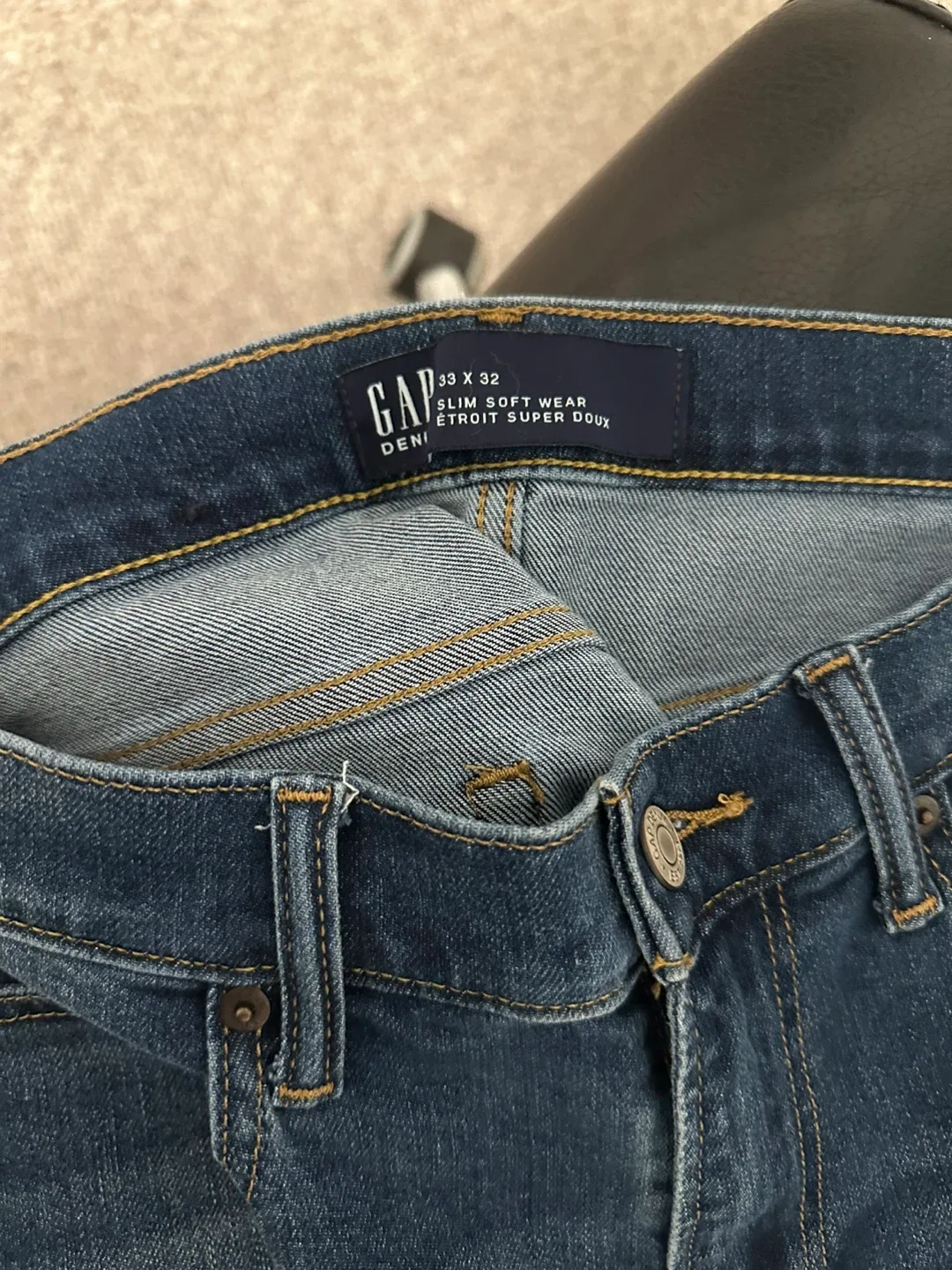 Gap Denim Slim Soft Wear Jeans - 33x32 image indicator(4)