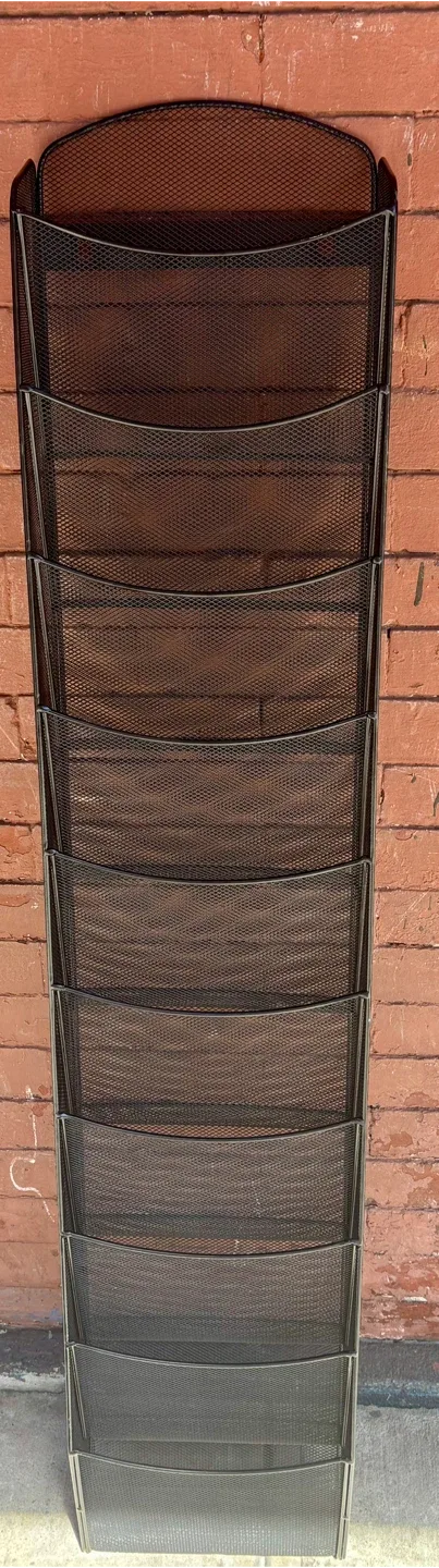Black Metal Mesh Wall Magazine Display / Rack thumbnail