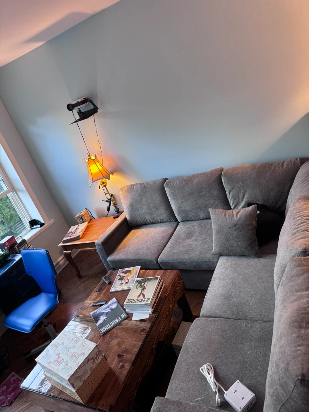 Couch with hide-a-bed and storage