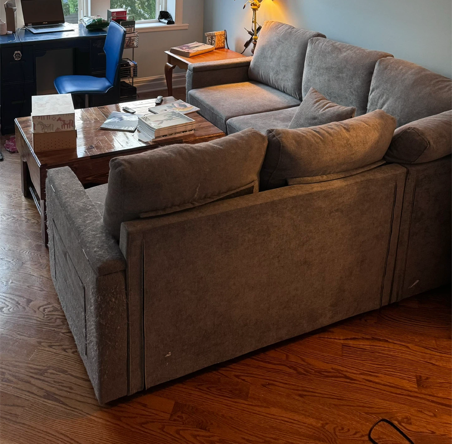 Couch with hide-a-bed and storage - photo 2