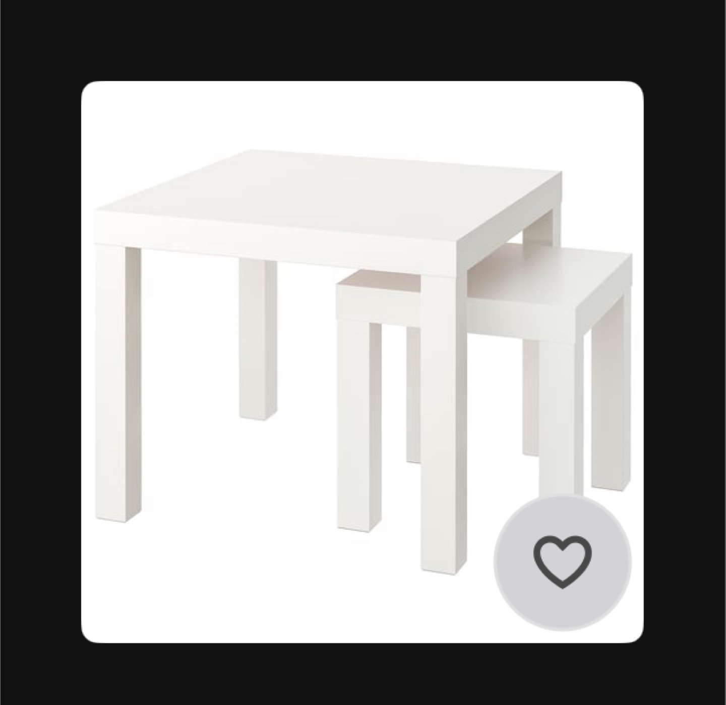IKEA LACK White Side Table Set