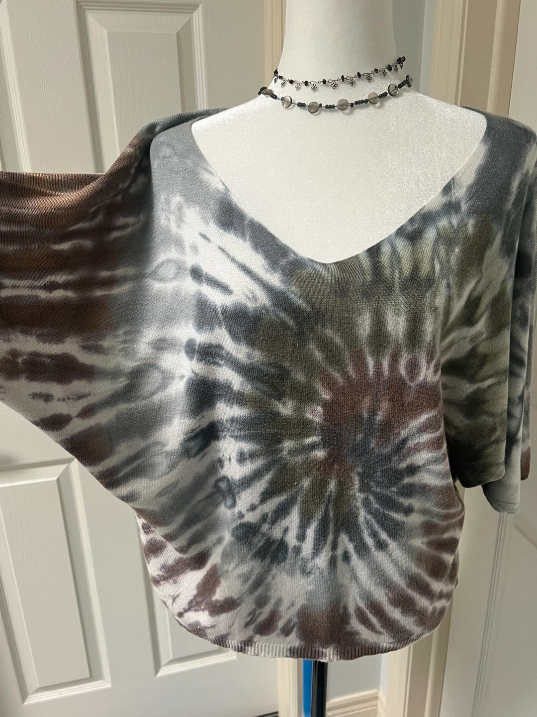Made in Italy Tie-Dye Batwing Sleeve Top -OS-New