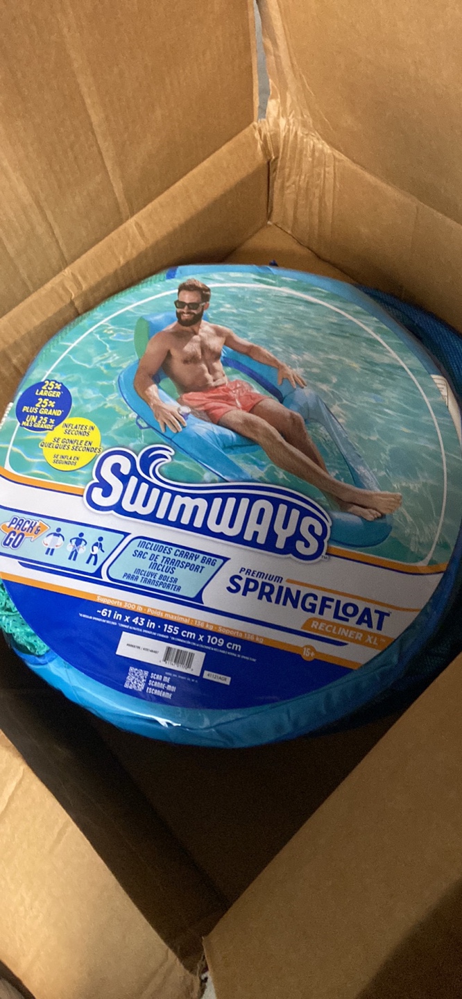 SwimWays Spring Float Recliner XL - New in Box! - photo 4