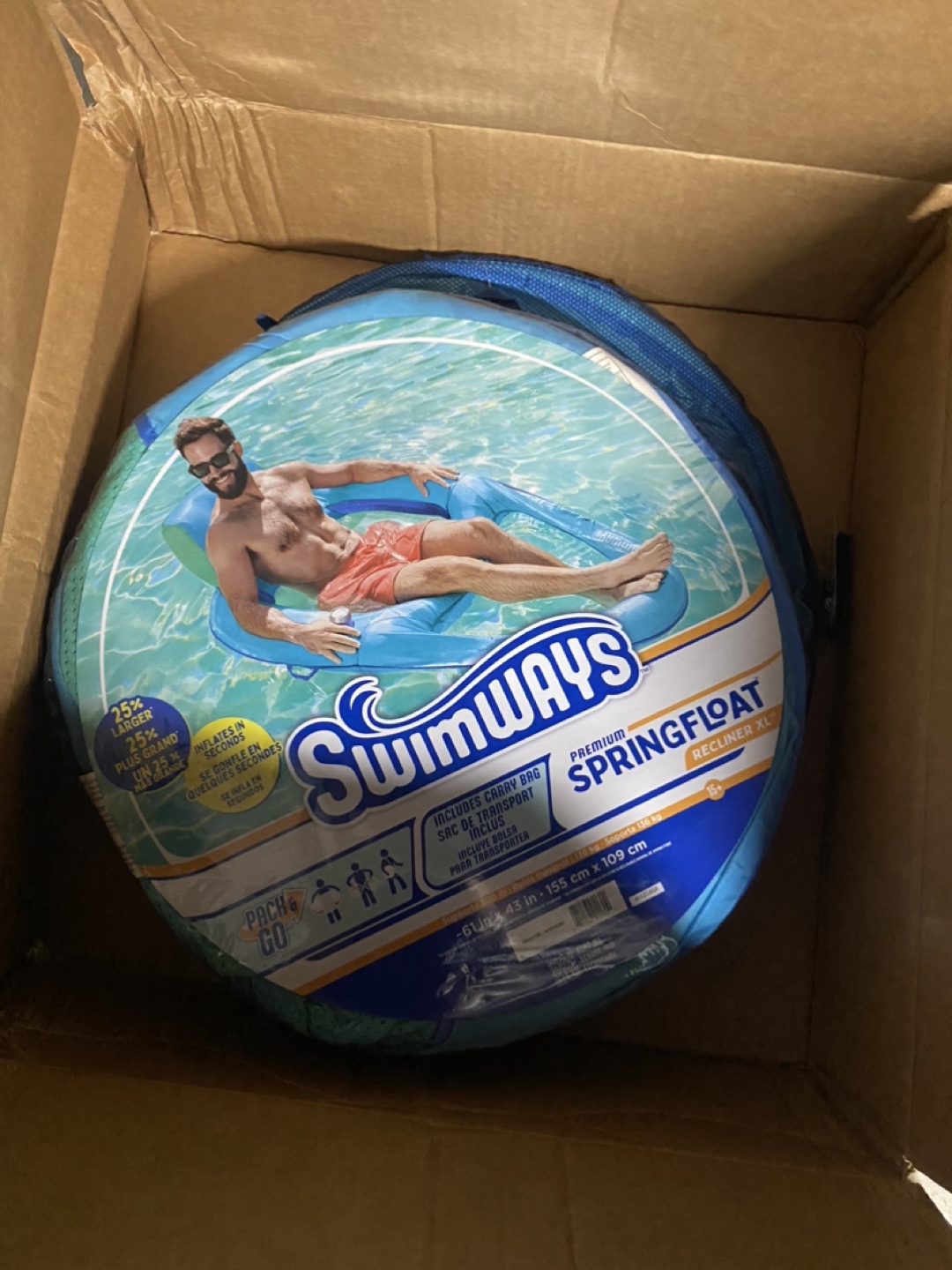 SwimWays Spring Float Recliner XL - New in Box! - photo 3