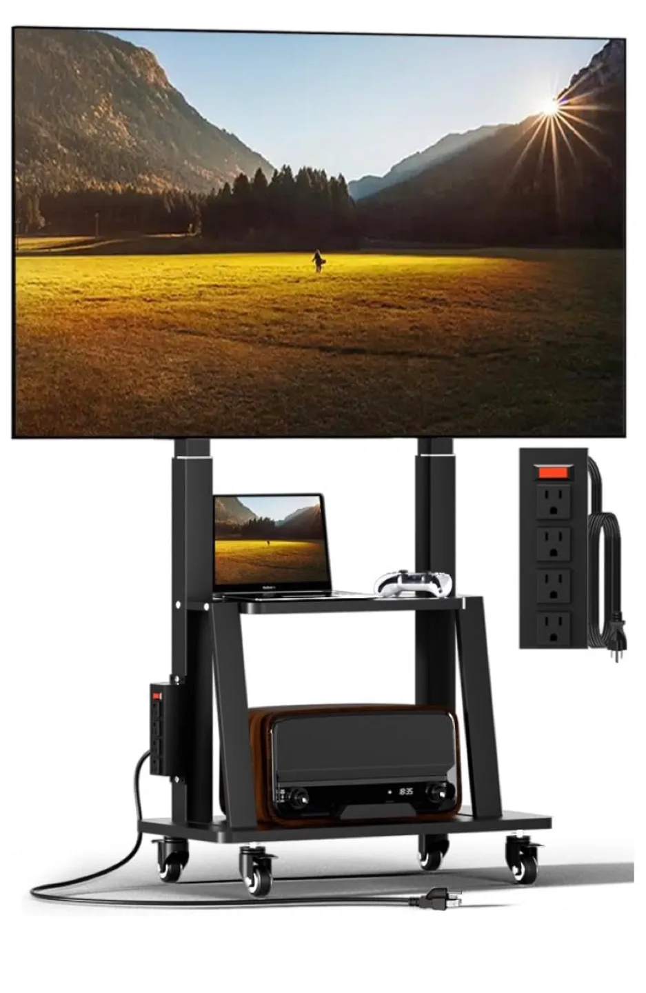 Mobile TV Stand with Wheels for 32-83 inch TVs thumbnail