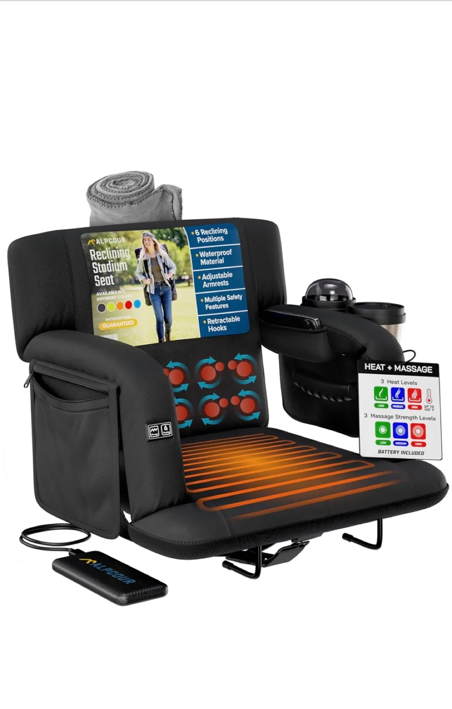 ALPCour Hot Stadium Seat - Black thumbnail