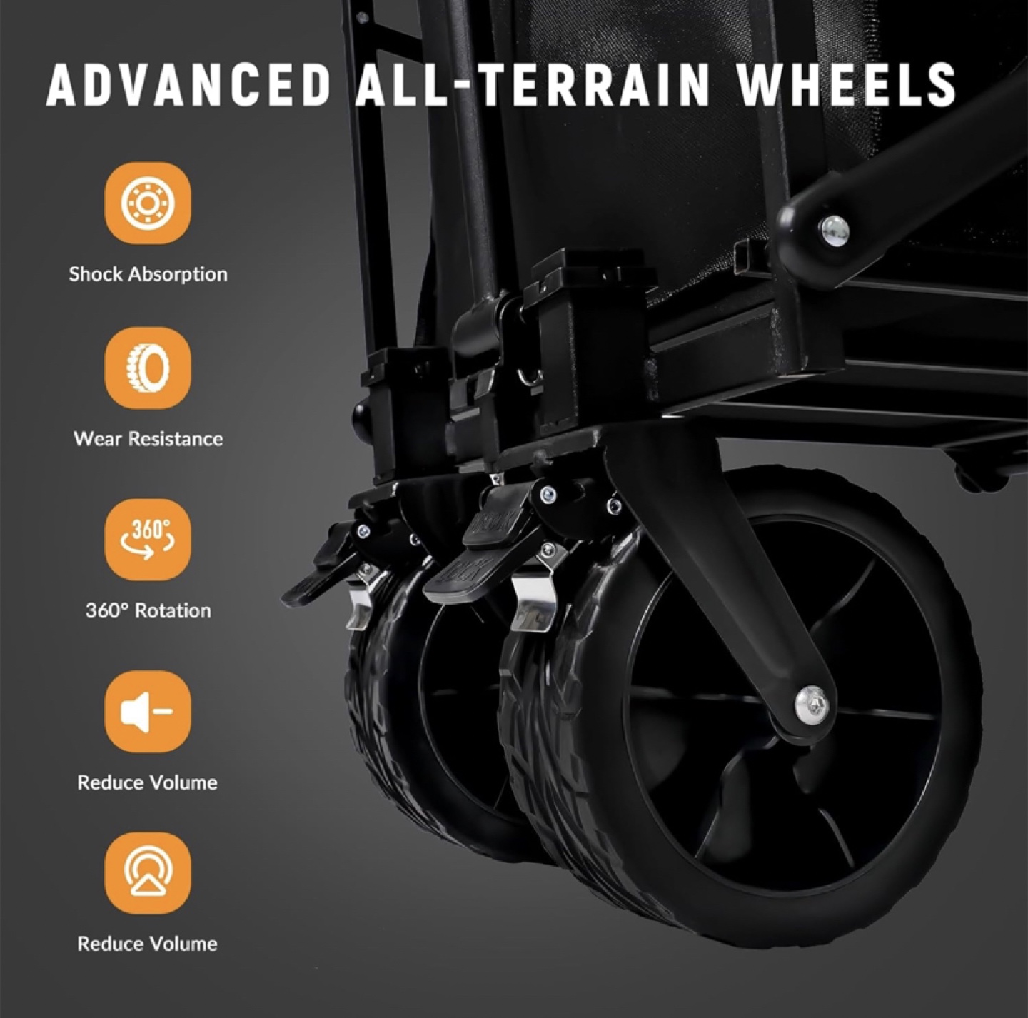 Folding Wagon Cart All-Terrain Wheels - photo 5