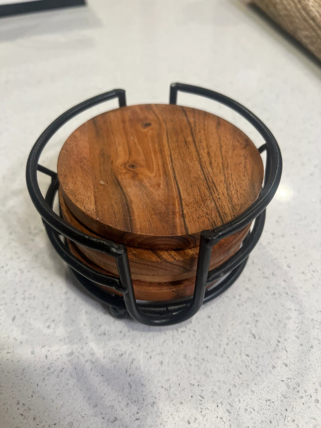 Wood & Metal Coaster Set - photo 2