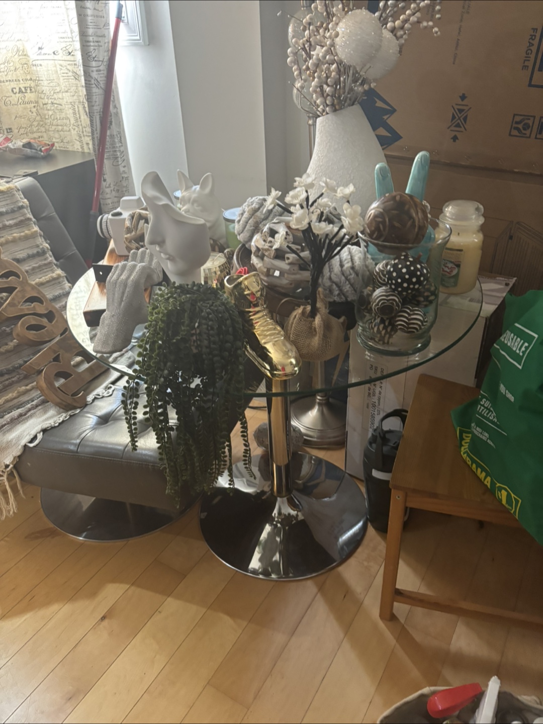 Glass kitchen table