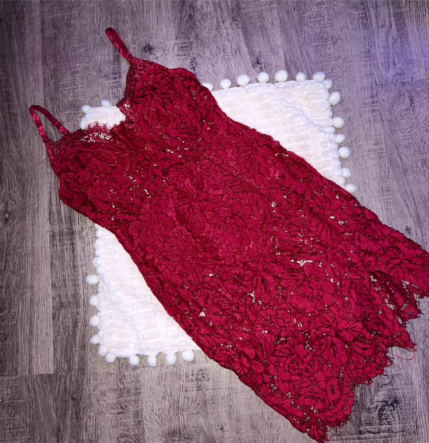 Burgundy Lace Dress
