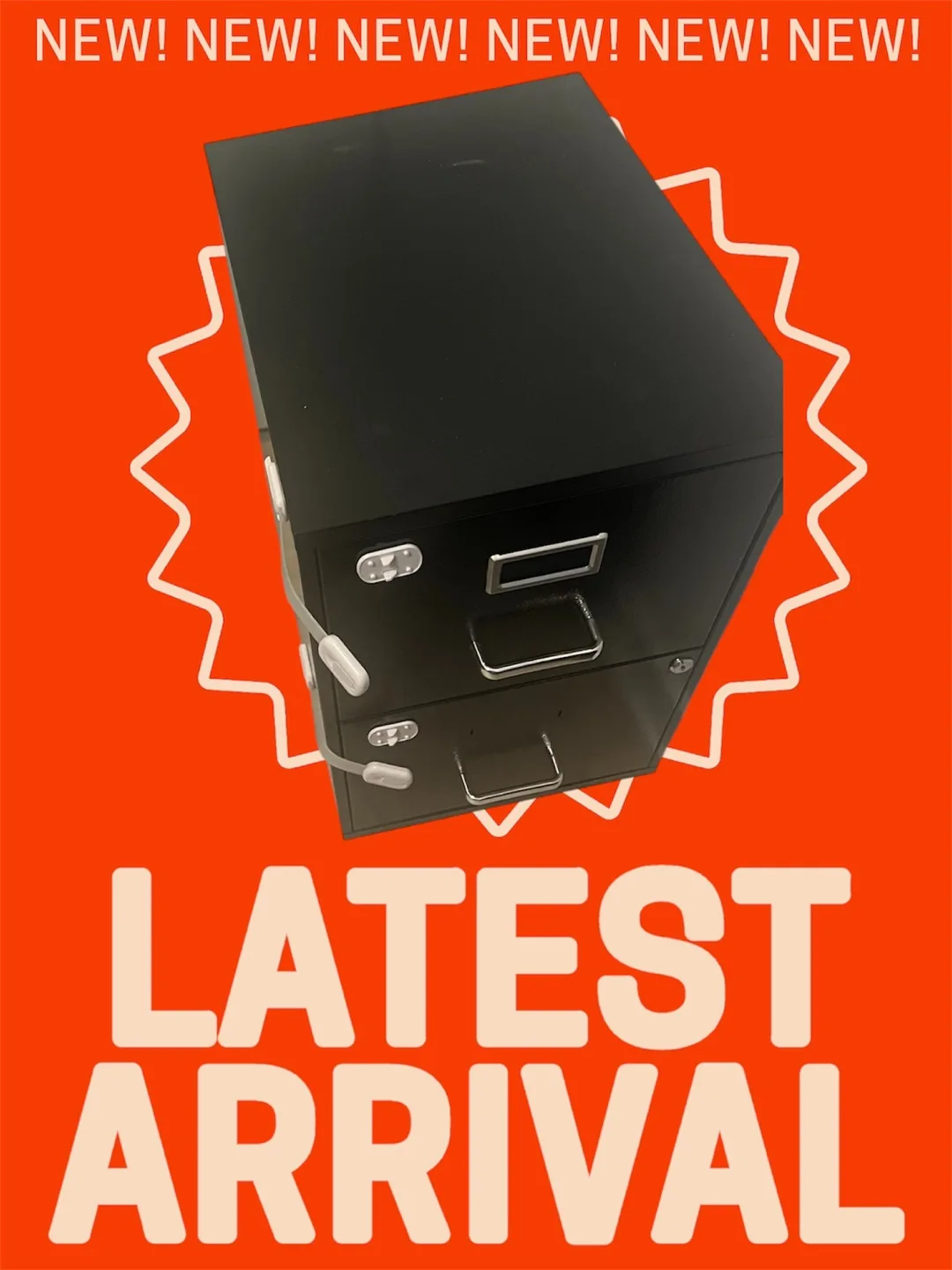 Black 2-Drawer big Filing Cabinet - Like New! image indicator(2)