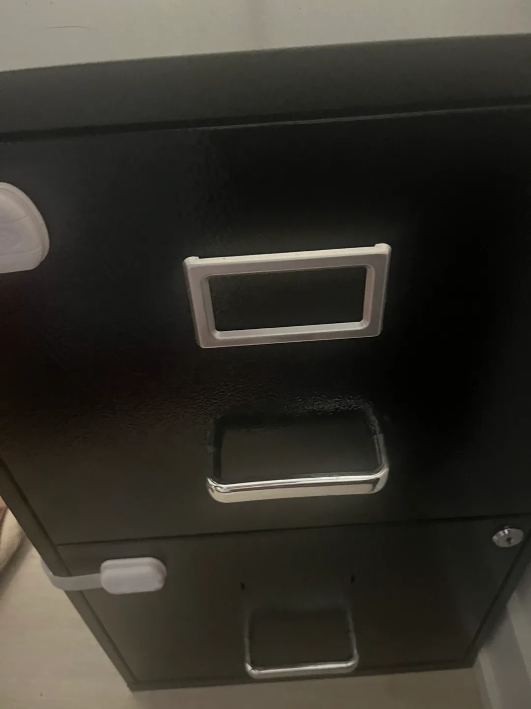 Black 2-Drawer big Filing Cabinet - Like New! image indicator(7)