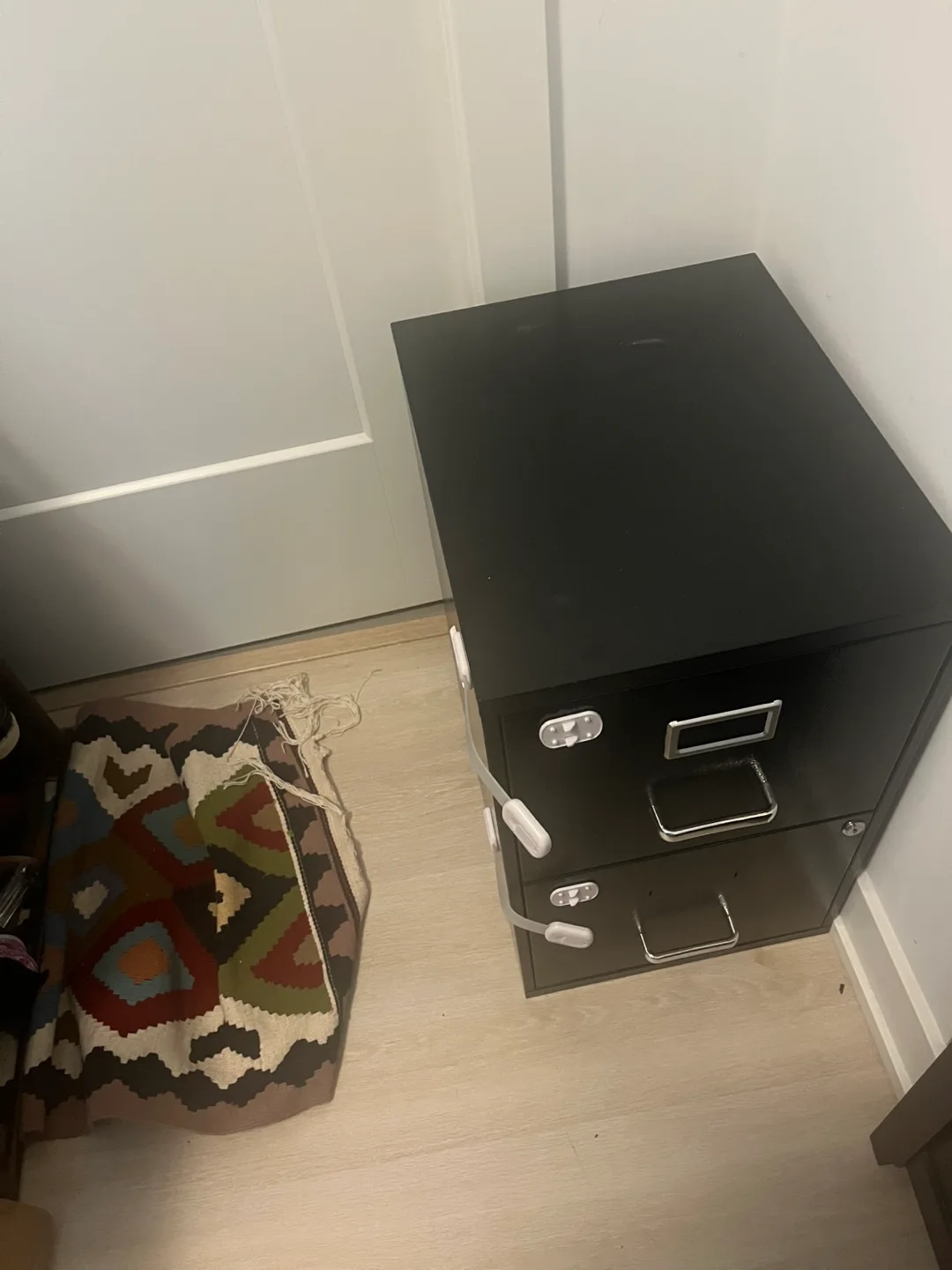 Black 2-Drawer big Filing Cabinet - Like New! image indicator(8)