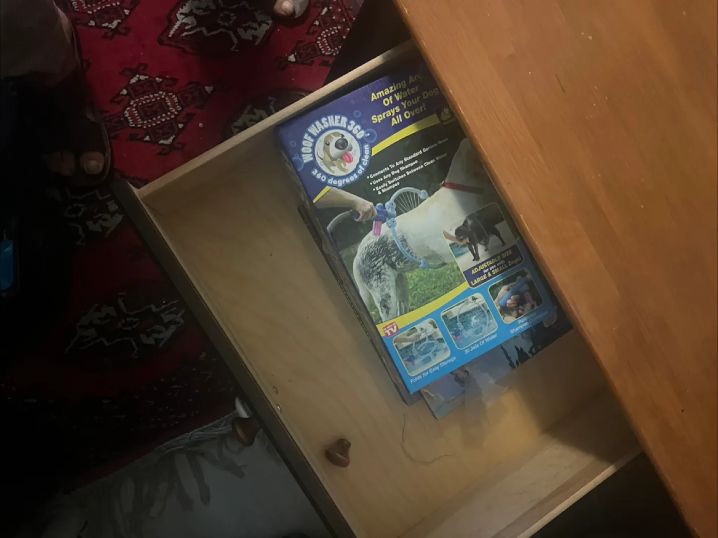 Wood Nightstand with 2 Drawers big image indicator(3)