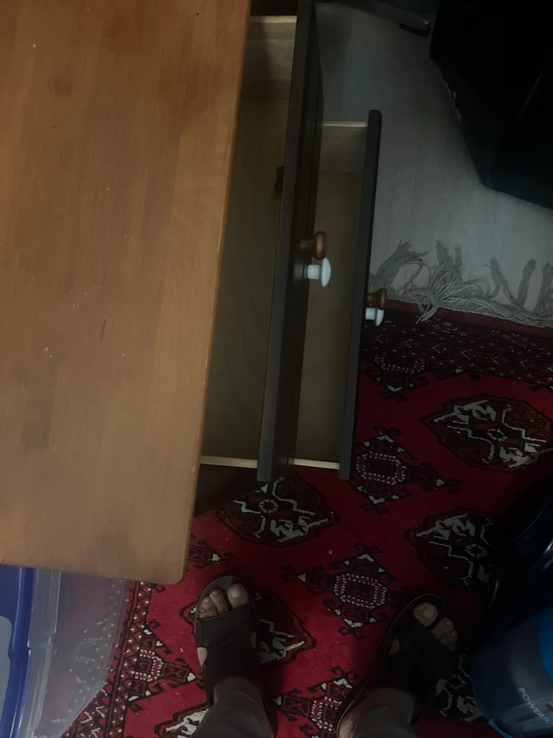 Wood Nightstand with 2 Drawers big image indicator(2)