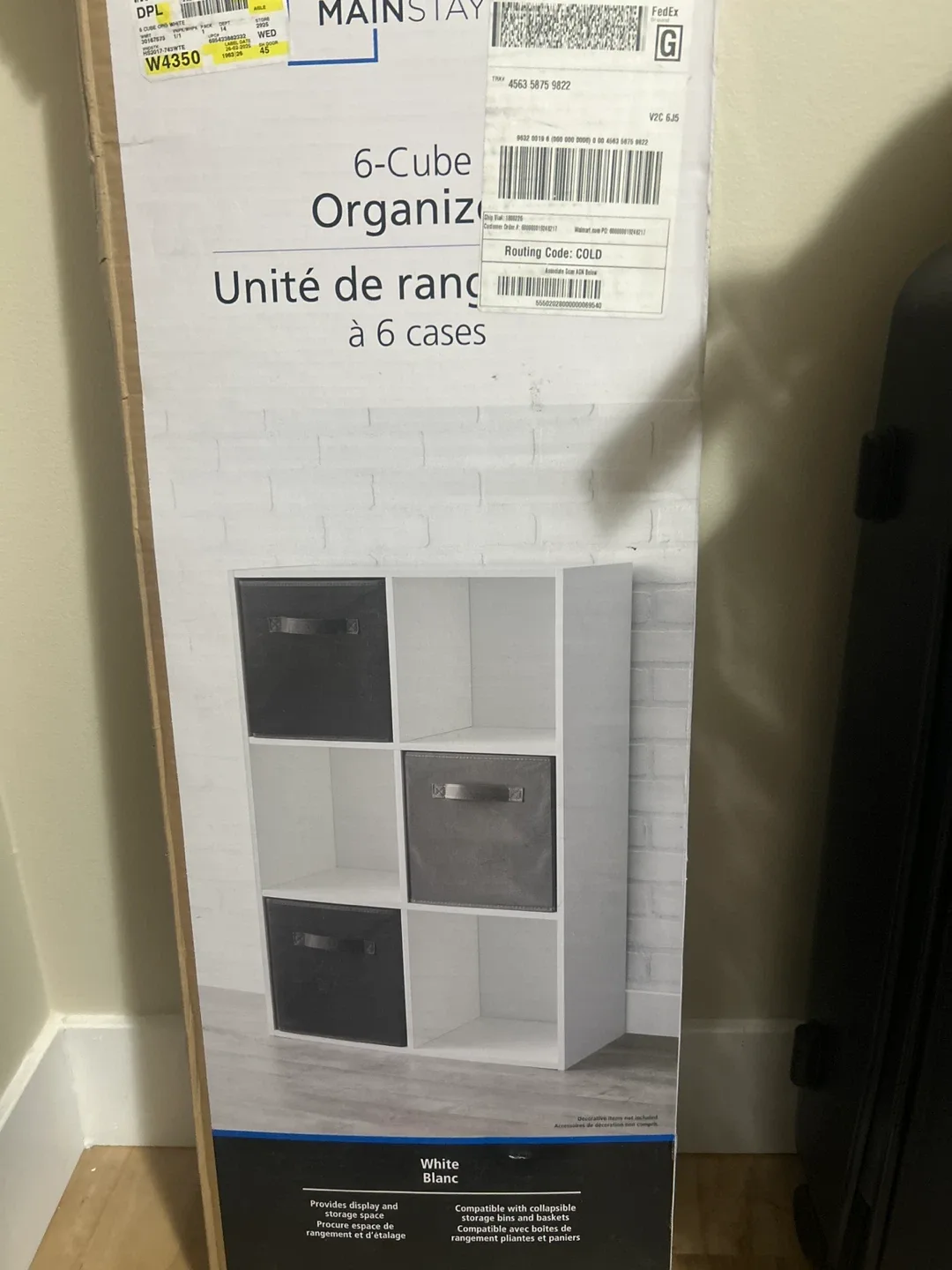 Mainstay 6-Cube Organizer - White