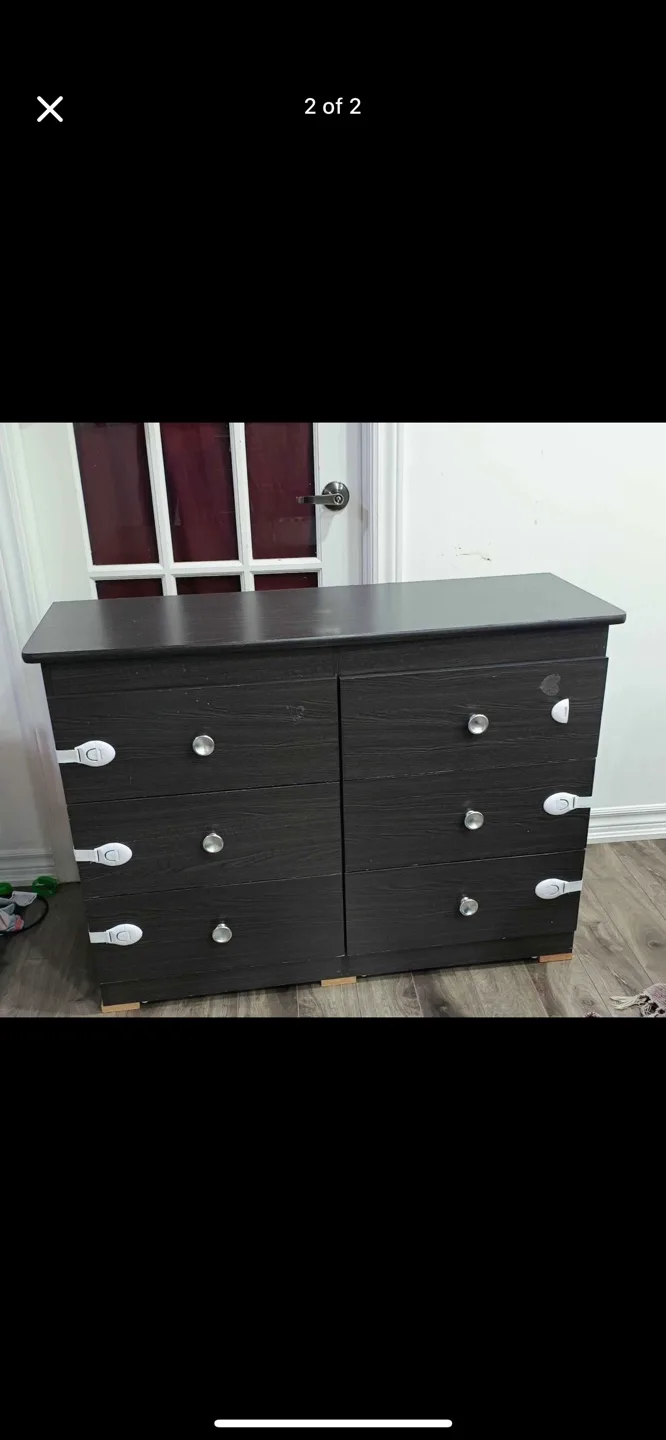 Dark Brown Wood Dresser image indicator(2)