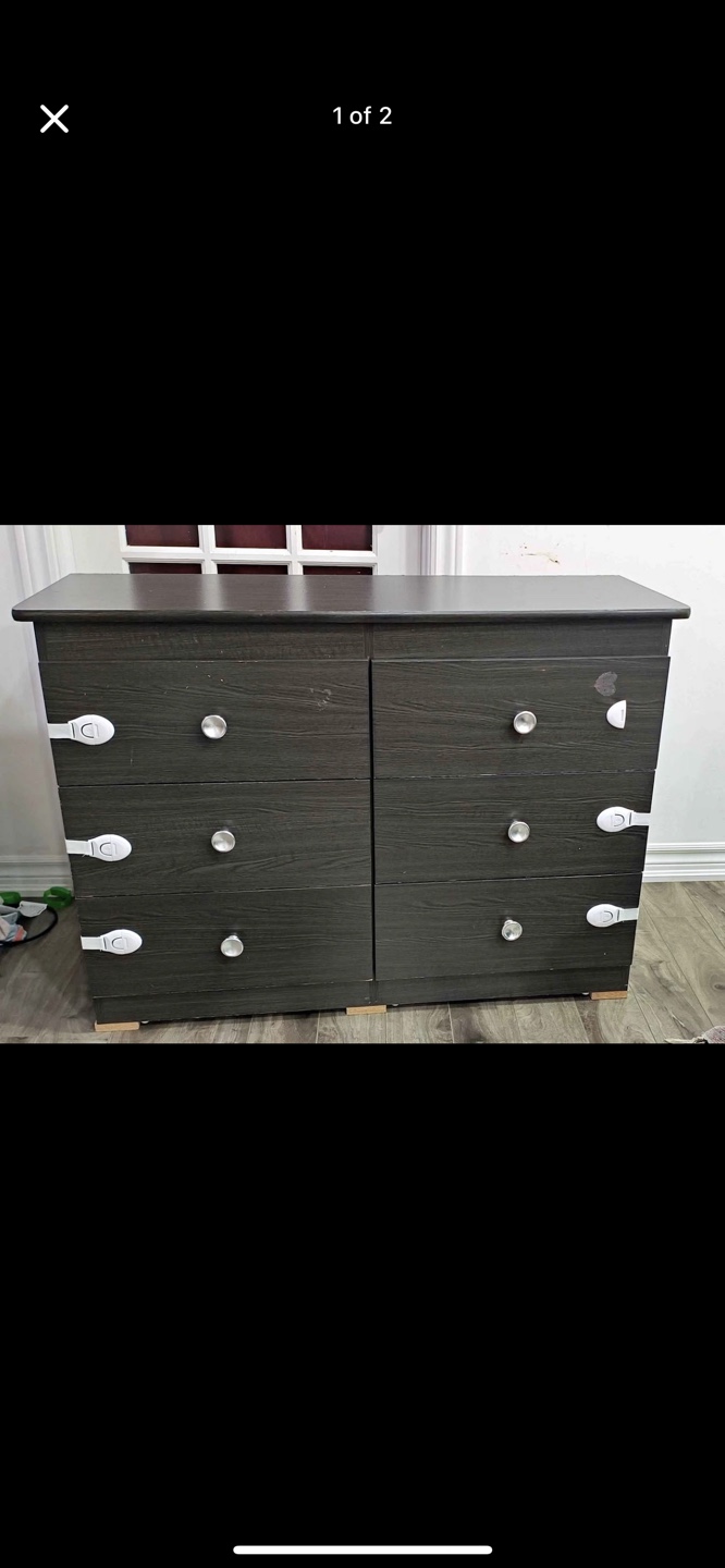 Dark Brown Wood Dresser