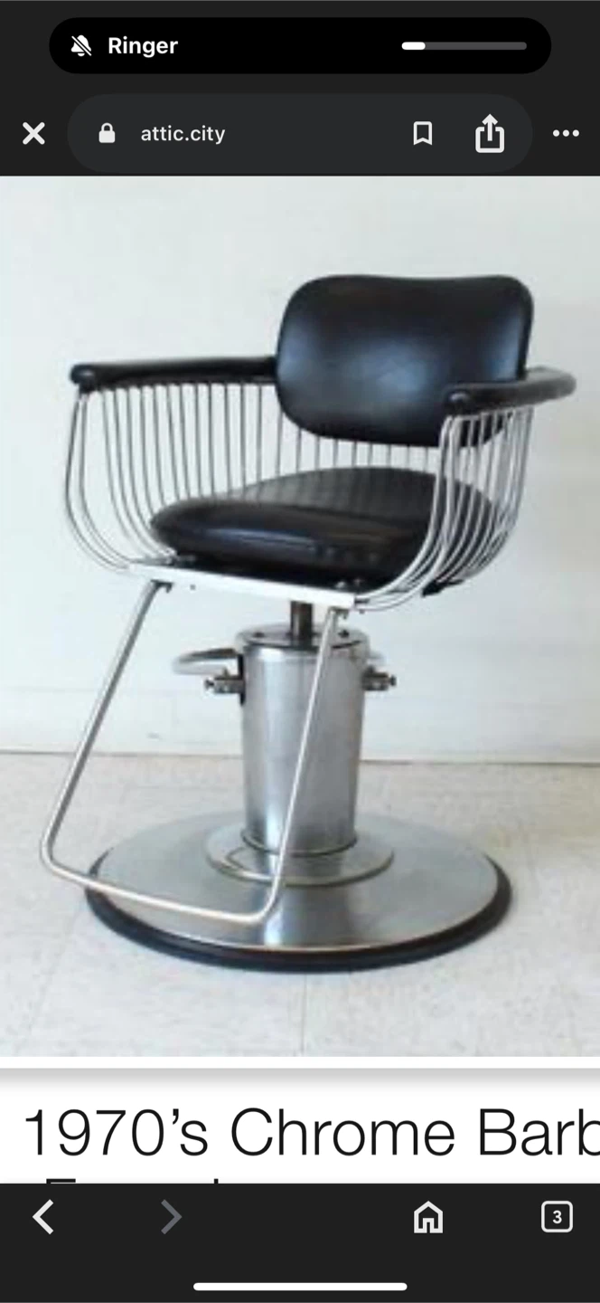 Vintage Chrome Barber Chair - photo 2
