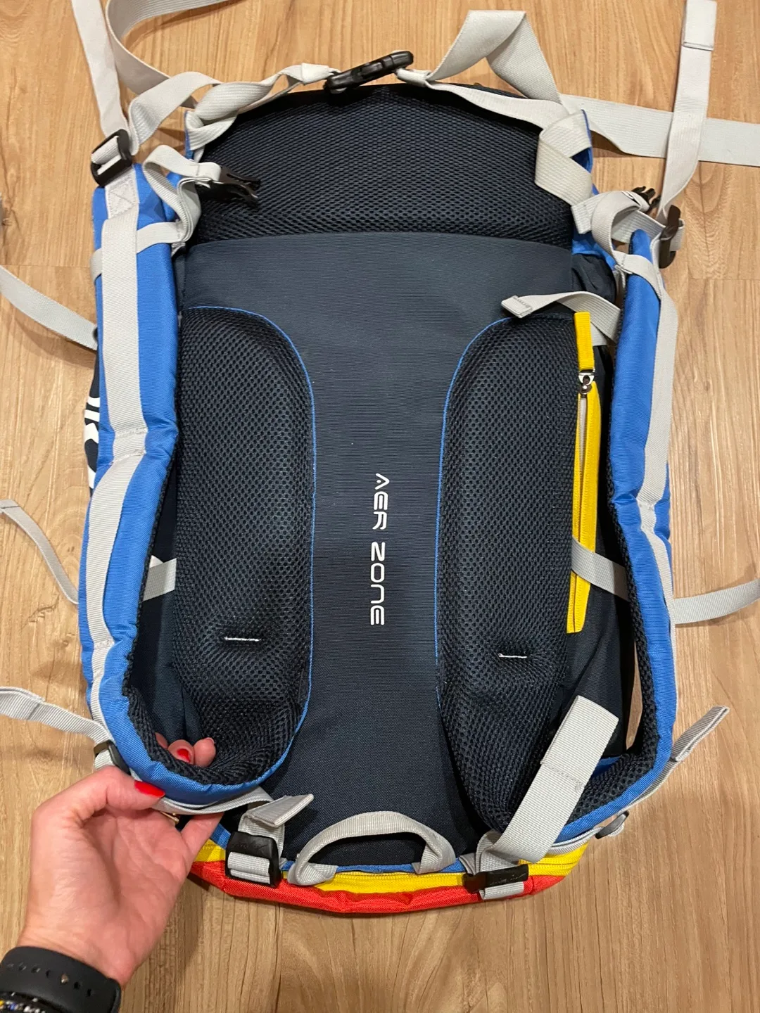 Skybags Tripod 45 Backpack - Blue, Red & Yellow image indicator(2)