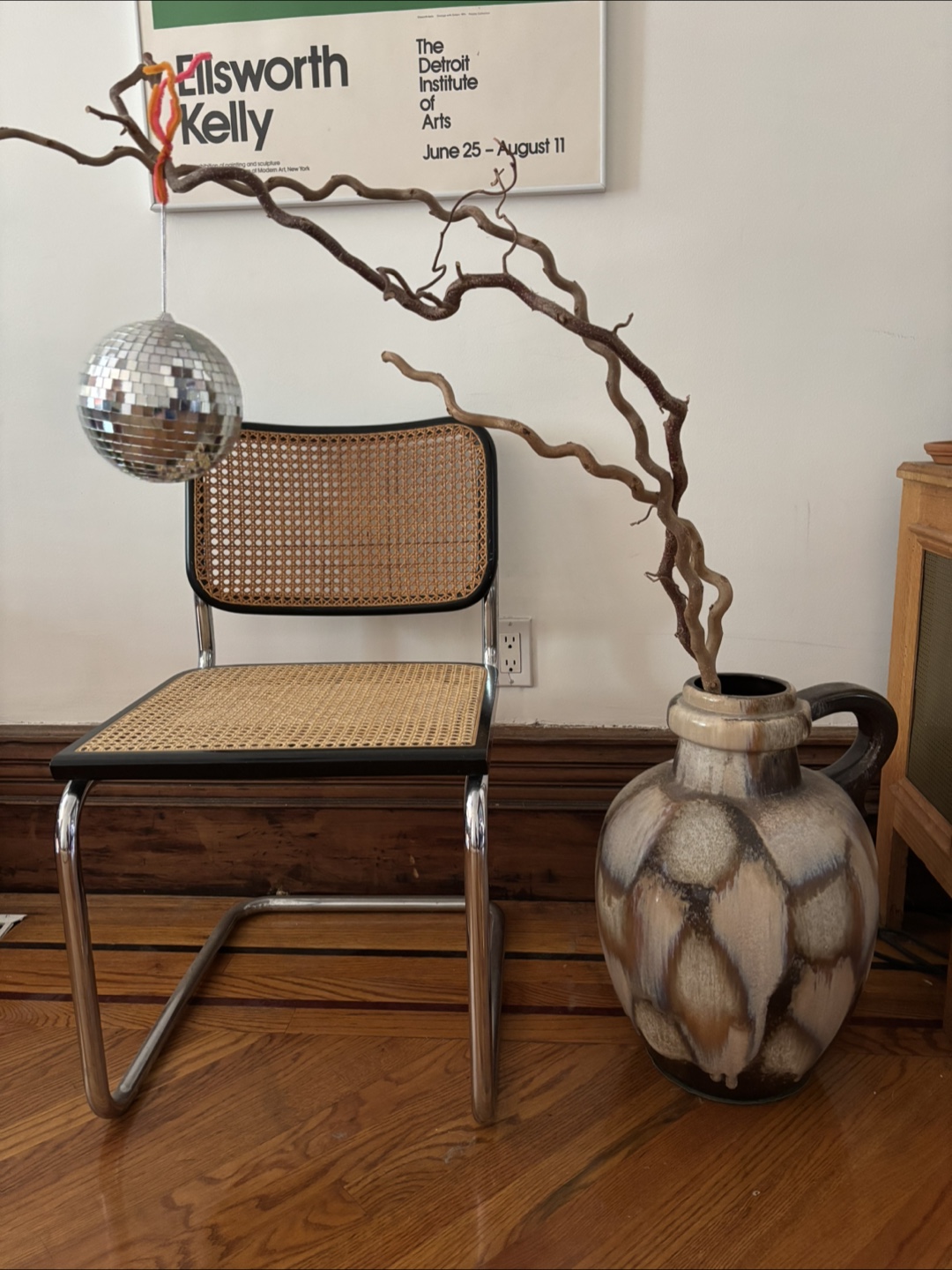 Large Decorative Ceramic Vase with Handle