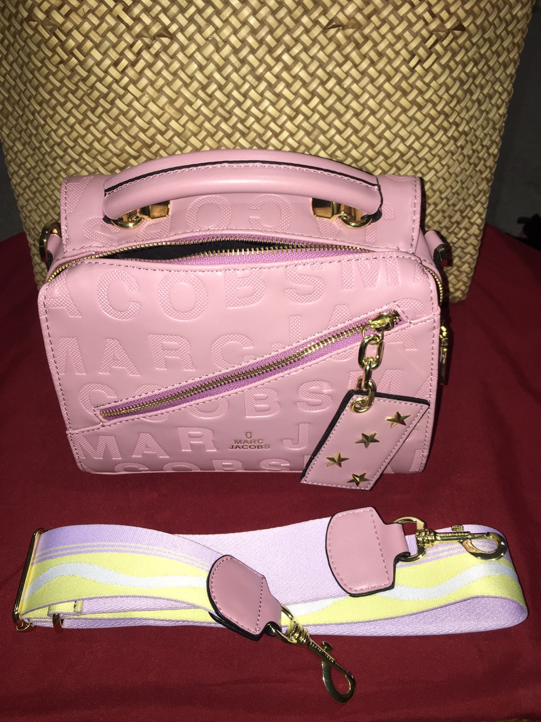 Marc Jacobs Pink Embossed Leather Handbag
