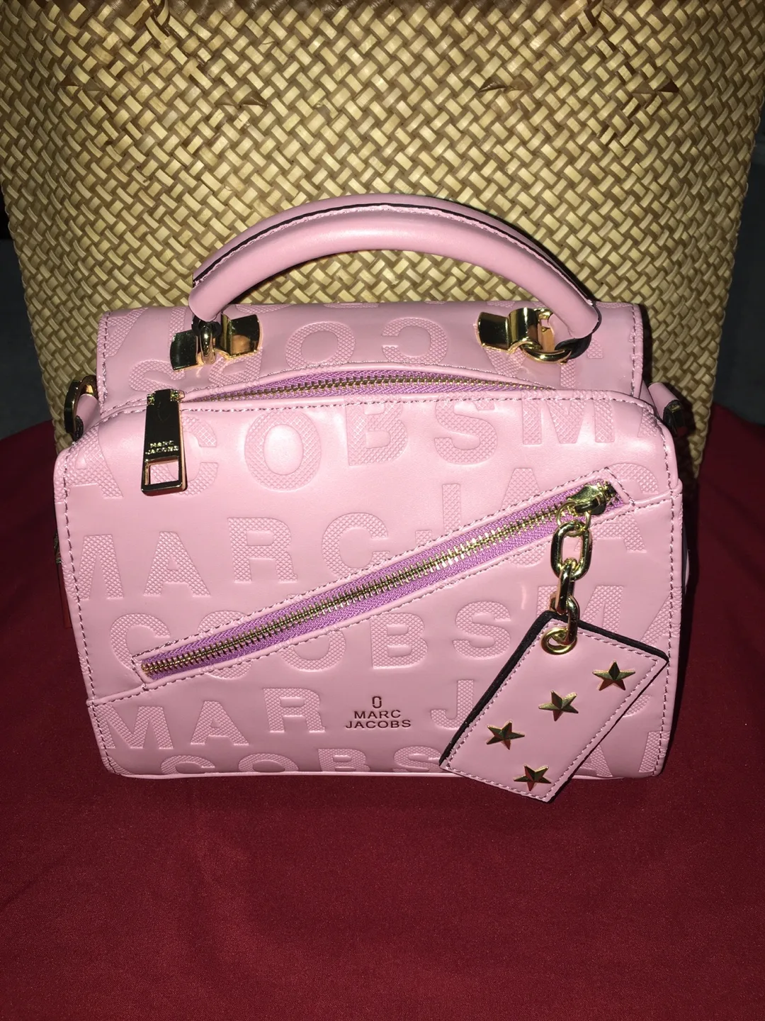 Marc Jacobs Pink Embossed Leather Handbag image indicator(2)