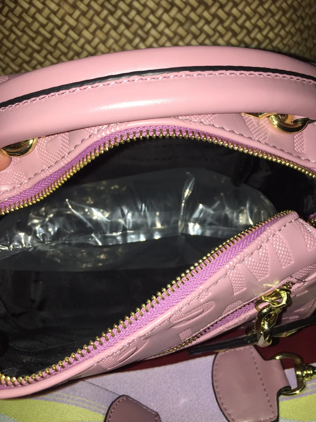 Marc Jacobs Pink Embossed Leather Handbag image indicator(3)
