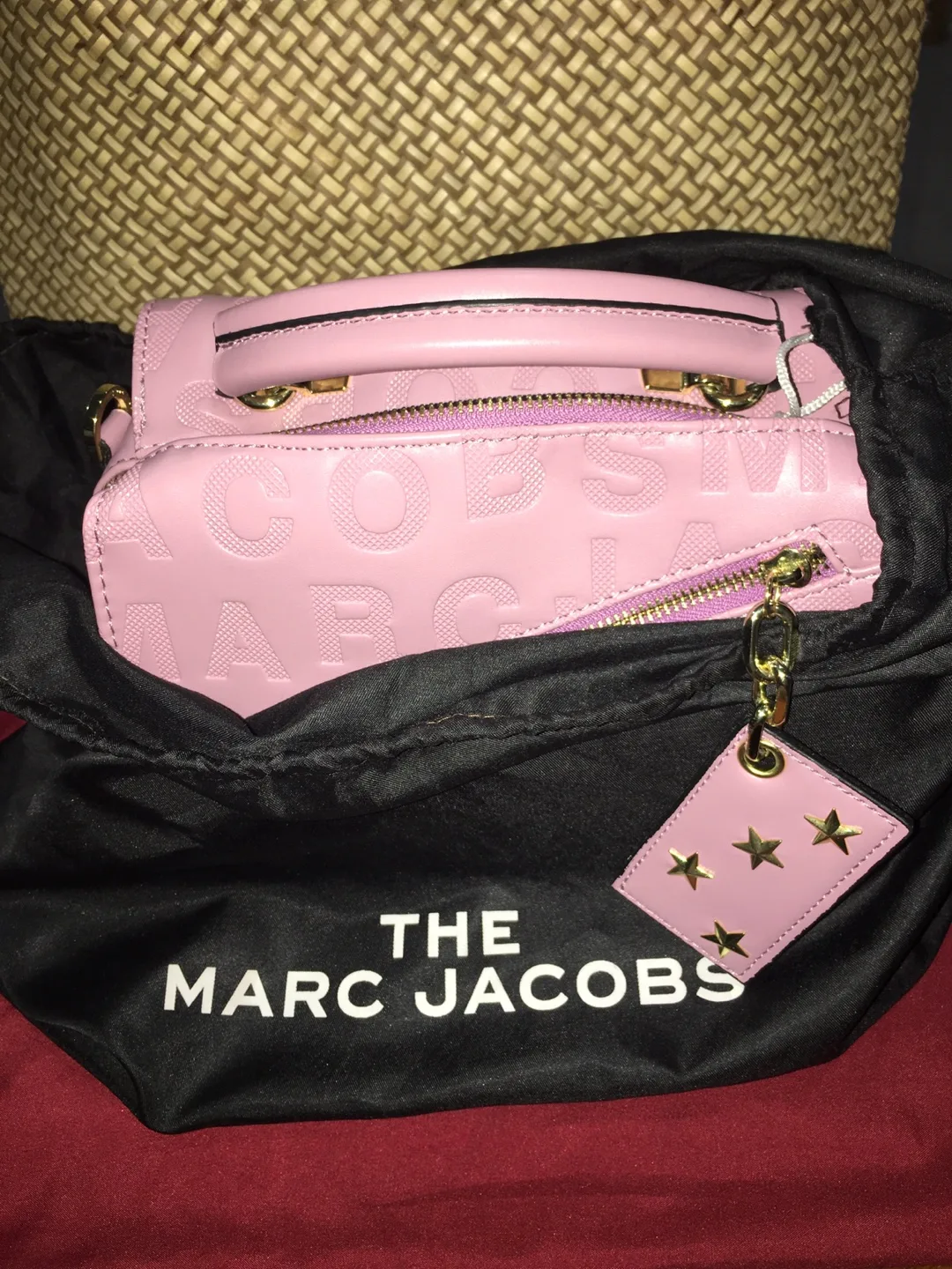 Marc Jacobs Pink Embossed Leather Handbag image indicator(6)