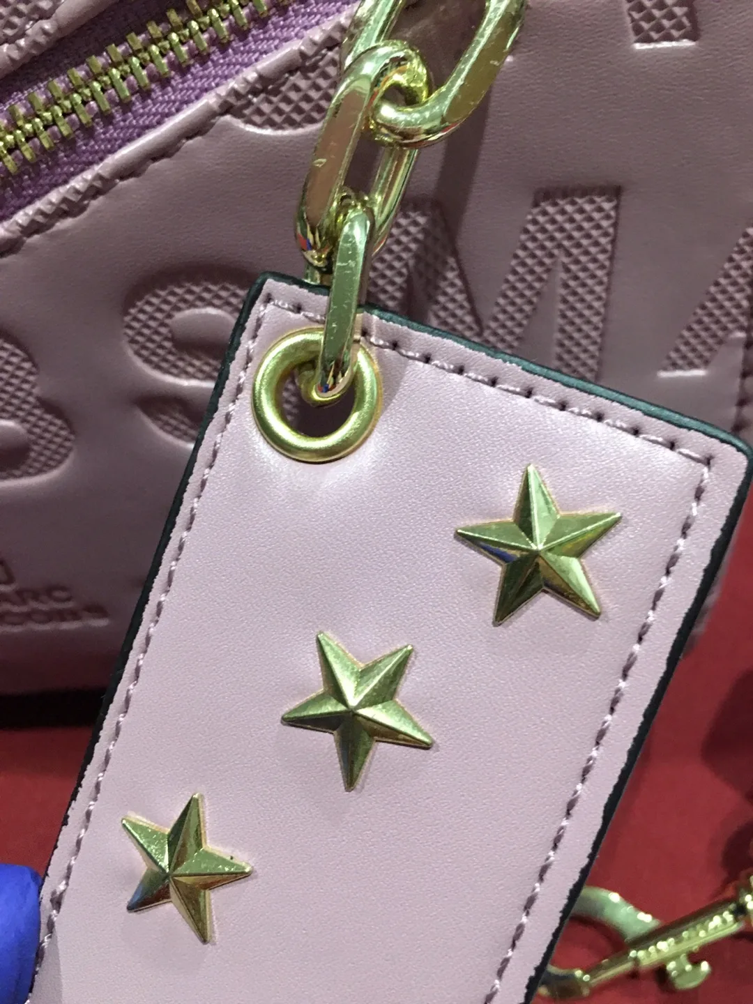 Marc Jacobs Pink Embossed Leather Handbag image indicator(7)