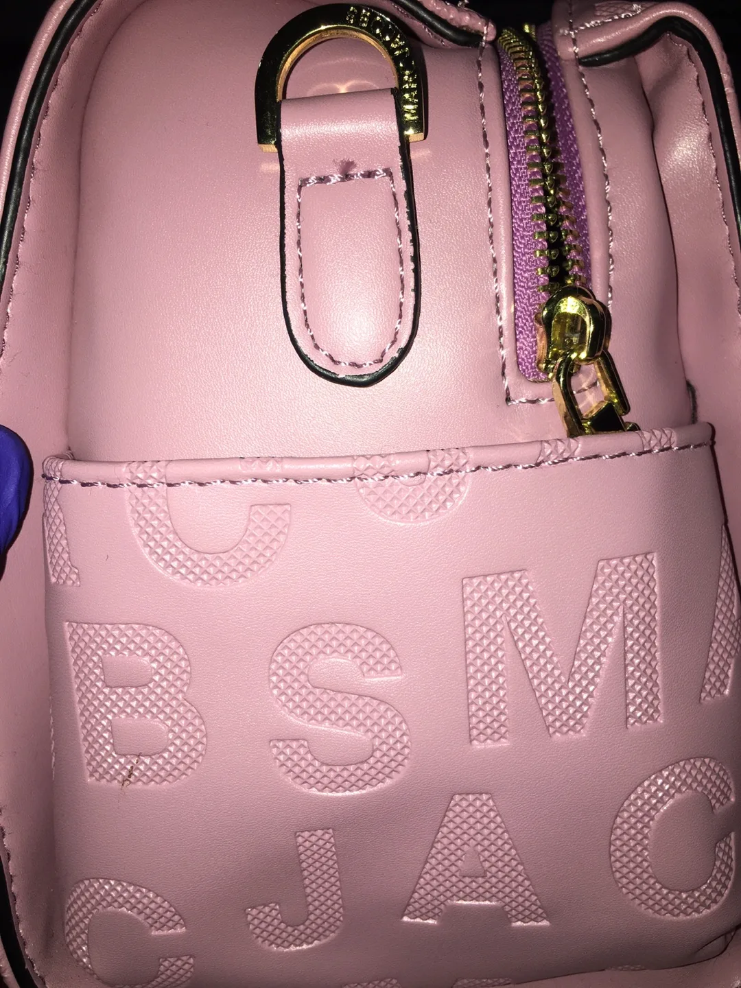 Marc Jacobs Pink Embossed Leather Handbag image indicator(10)