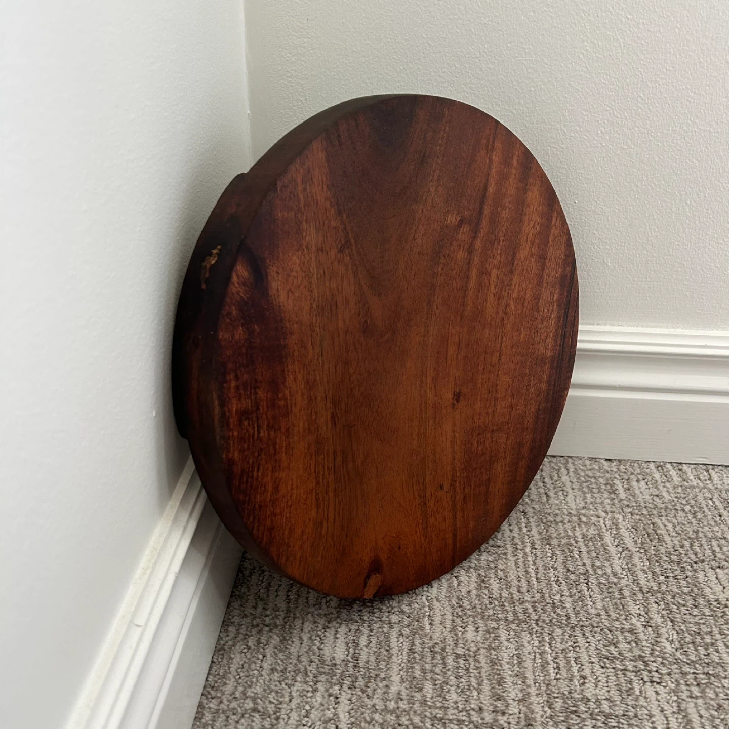 Solid Walnut Wood Round Chopping Block - photo 3