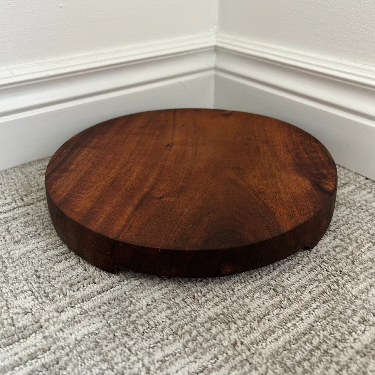 Solid Walnut Wood Round Chopping Block - photo 5