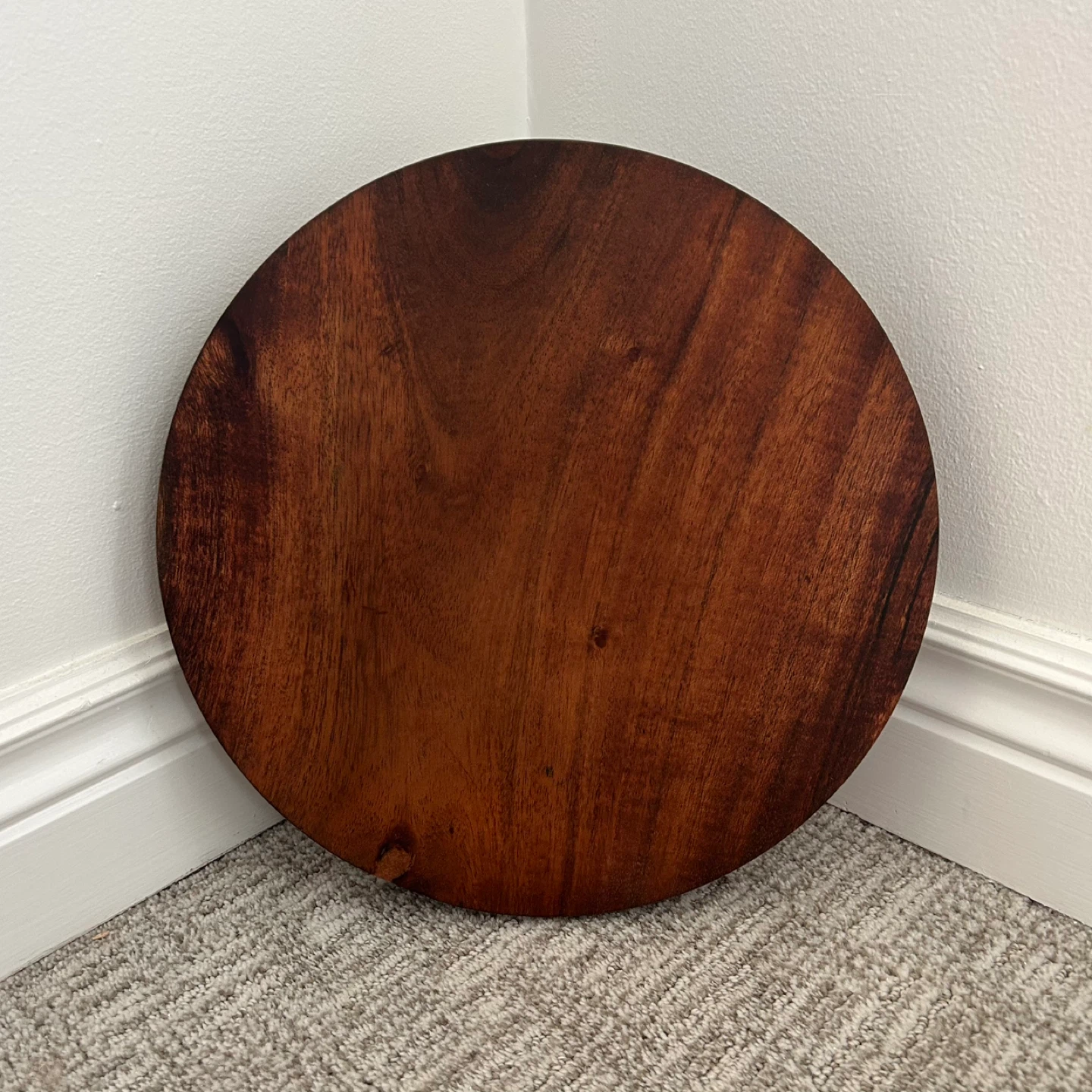Solid Walnut Wood Round Chopping Block