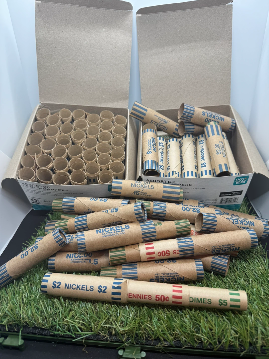 Assorted Coin wrapper rolls penny, nickel, dimes new 3 boxes - photo 4